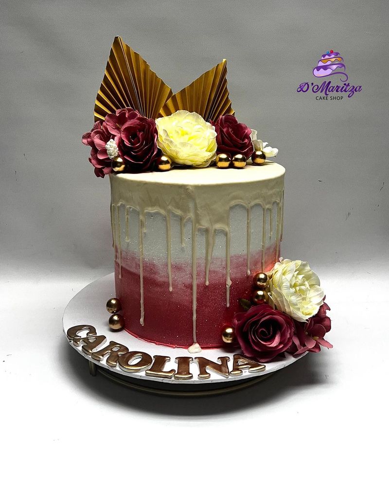 Gold leaf celebration cake